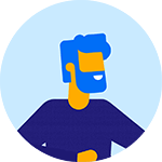 Un dessin d'un homme barbu